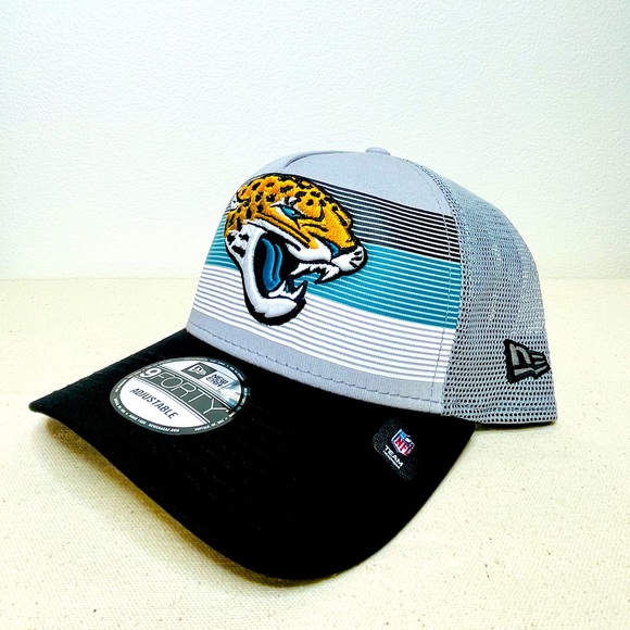 New Era NFL Jacksonville Jaguars Gray/Black 9FORTY Adjustable SnapBack Hat NWT - Picture 4 of 6